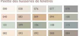 Palette des nuances acceptées pour les menuiseries et les huisseries de fenêtres à Monaco