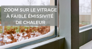 Zoom sur le vitrage à faible émissivité de chaleur